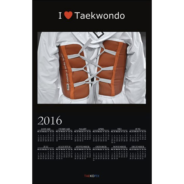 Taekwondo Year Calendar 2016 - I love Taekwondo option 001
