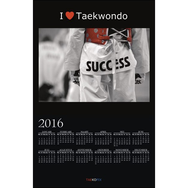  Taekwondo Year Calendar 2016 - I love Taekwondo option 003